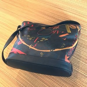 Vintage Carlos Falchi Graffiti Sport Leather Bag